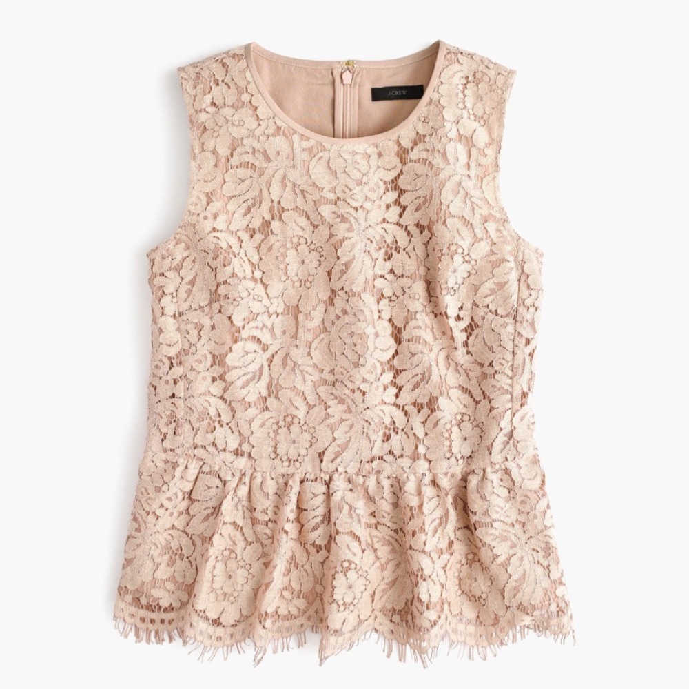 DONATING 5/23 - J.Crew Lace Peplum Top